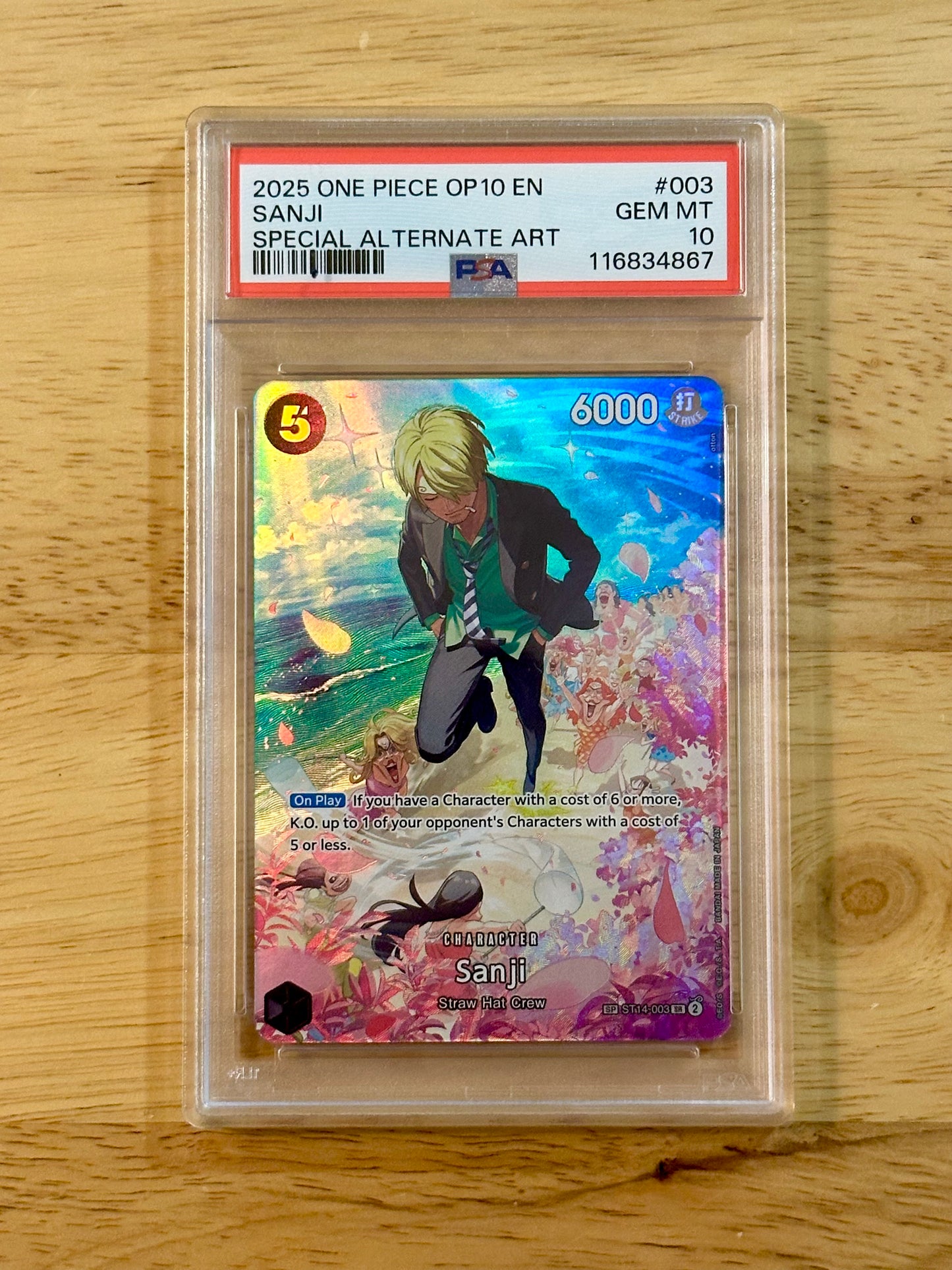 PSA 10 Sanji ST14--003 SP Rare - Royal Blood (OP10)