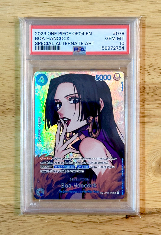 PSA 10 Boa Hancock OP01-078 SP Rare - Paramount War (OP02)