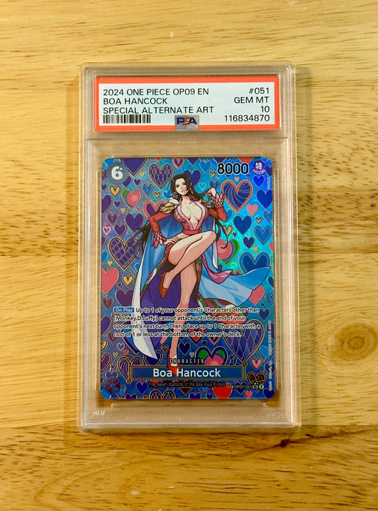 PSA 10 Boa Hancock OP07-051 SP Rare - Emperors in the New World (OP09)